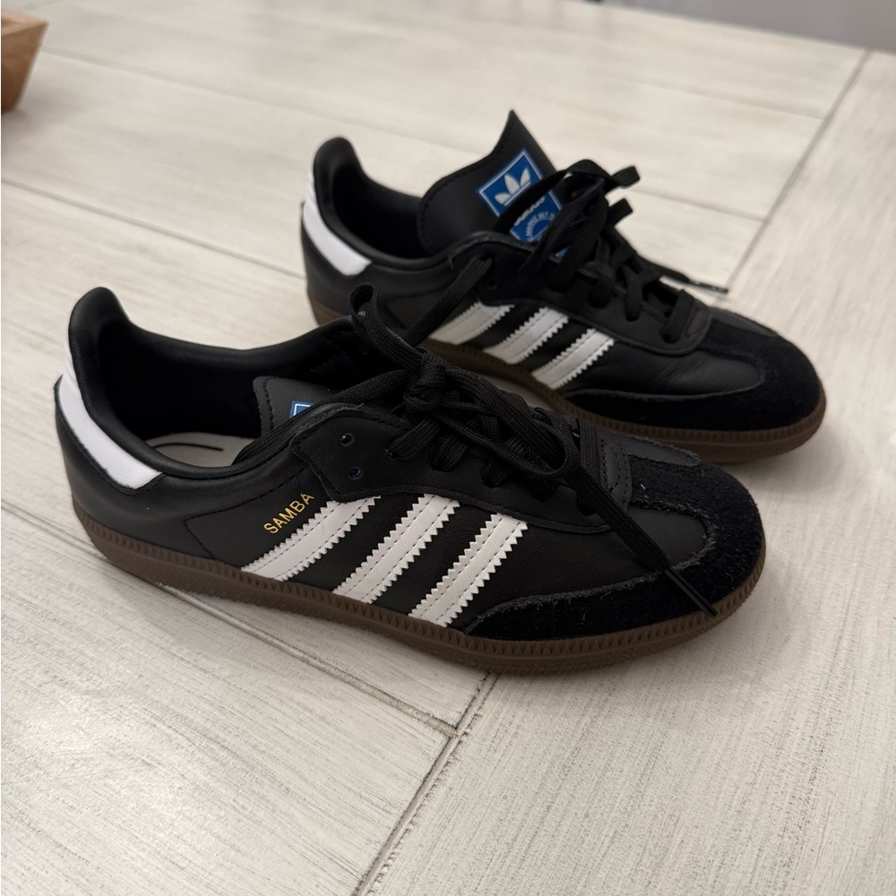 NEW Adidas Samba OG Athletic Shoe - Little Kid - Core Black / Cloud White